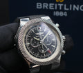 Breitling Bentley GMT Stainless Steel 49mm Box & Papers A4736212 Rubber